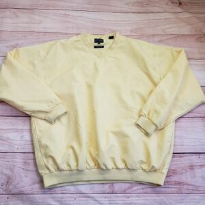 Bolle Golf Pullover Mens‎ XL Yellow V-Neck Windbreaker Water Wind Resistant